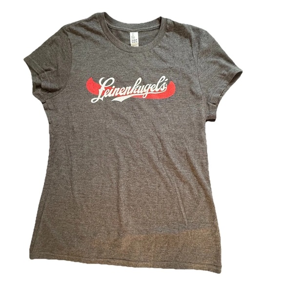 Leinenkugels Women's Size Large Gray T-Shirt Canoe Logo Beer Shandy Brewing Co. - Picture 3 of 4